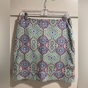 Talbots Multicolor Mint & Pink Patterned Skirt